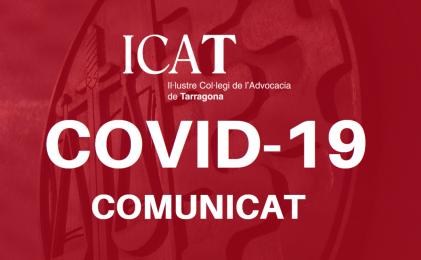 El ICAT informa en relación con las medidas acordadas por la situación del COVID-19
