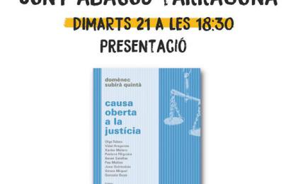 Presentación del libro `Carta oberta a la Justícia` a la librería Abacus