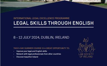 Curso del Colegio de la Abogacía de Irlanda: `Legal Skills through English - international excellence programme`