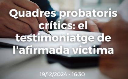 El magistrado Javier Hernández analizará los cuadros probatorios críticos en una conferencia en el ICAT